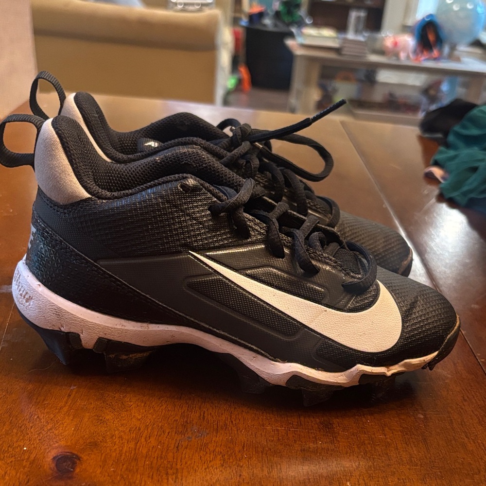 Nike Kids Black and White Cleat Sneakers